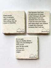 Load image into Gallery viewer, Stone Single Poem Coasters