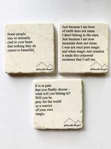 Stone Single Poem Coasters