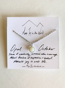 Silver Birthstone Necklaces