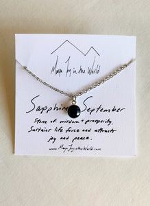 Silver Birthstone Necklaces