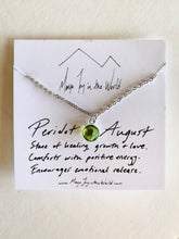 Load image into Gallery viewer, Silver Birthstone Necklaces