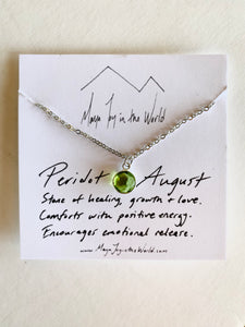 Silver Birthstone Necklaces