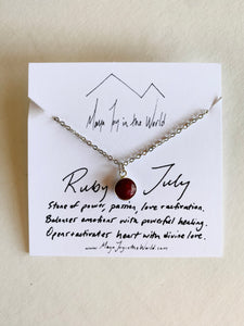 Silver Birthstone Necklaces