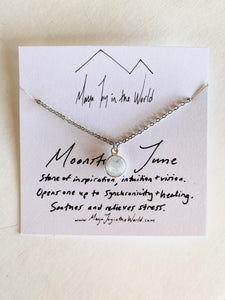 Silver Birthstone Necklaces