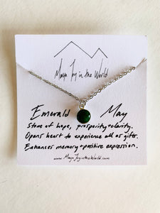 Silver Birthstone Necklaces