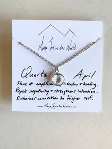 Silver Birthstone Necklaces