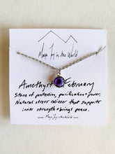 Load image into Gallery viewer, Silver Birthstone Necklaces