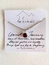 Load image into Gallery viewer, Silver Birthstone Necklaces