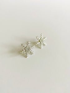 Stud Earrings - Poinsettia, Holly & Snowflake