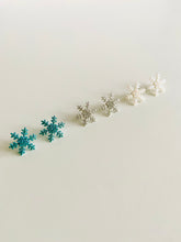 Load image into Gallery viewer, Stud Earrings - Poinsettia, Holly &amp; Snowflake
