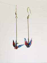 Load image into Gallery viewer, Blue  Multi Color Crane Earrings