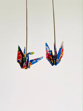 Load image into Gallery viewer, Blue  Multi Color Crane Earrings