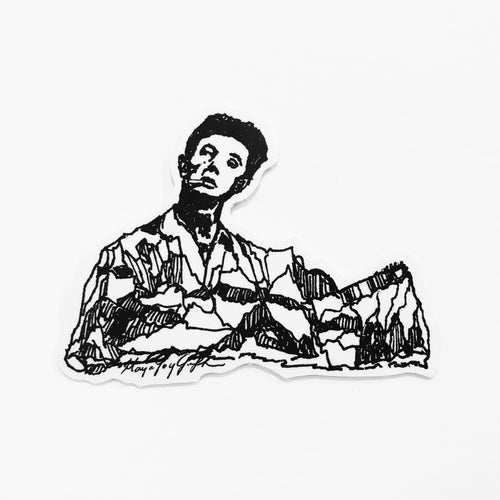 Mountain Portrait Sticker - Woody Guthrie