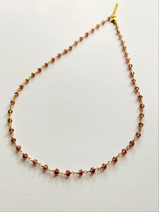 Gemstone Necklaces & Bracelets - Garnet Quartz