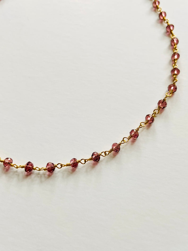 Gemstone Necklaces & Bracelets - Garnet - Gold
