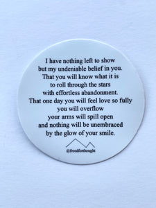 Poetry Sticker - "I Have Nothing"