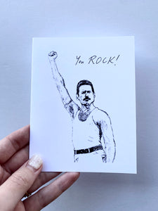 Mountain Portrait Card - Freddie Mercury - “You Rock”