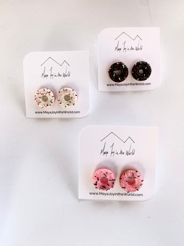 Stud Earrings - Mini Donut Studs