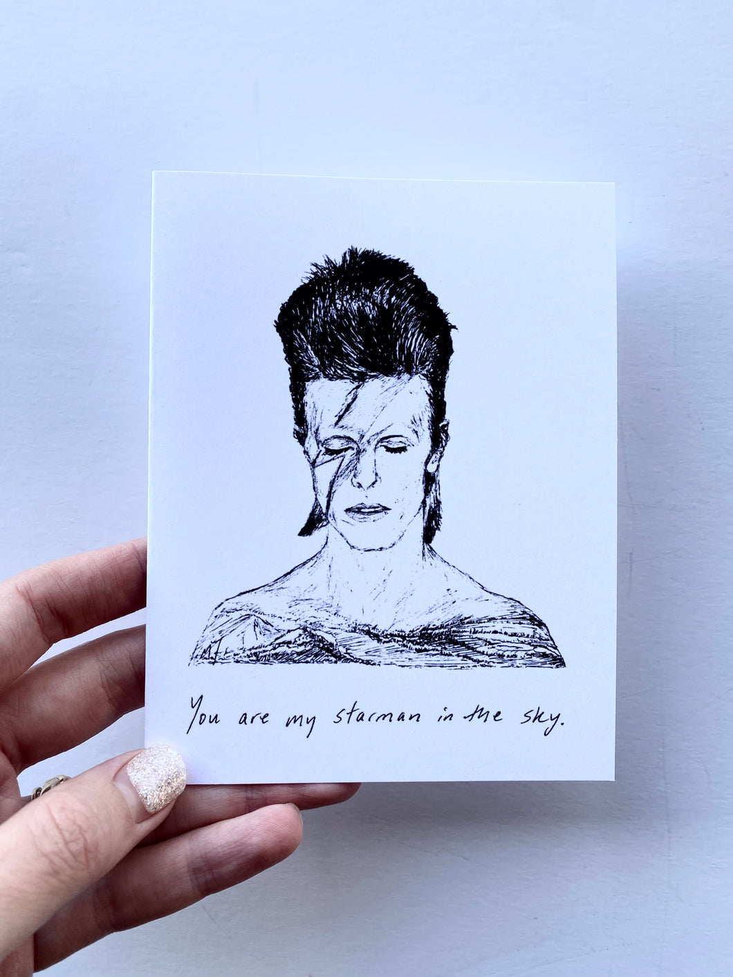 Mountain Portrait Card - Bowie - “You Are My Starman In The Sky”