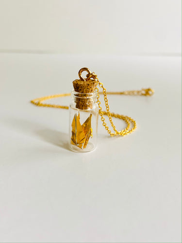 Gold Crane Necklaces