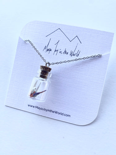 Light Multi Color Crane Necklaces