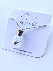 Light Multi Color Crane Necklaces