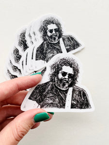 Mountain Portrait Sticker - Jerry Garcia