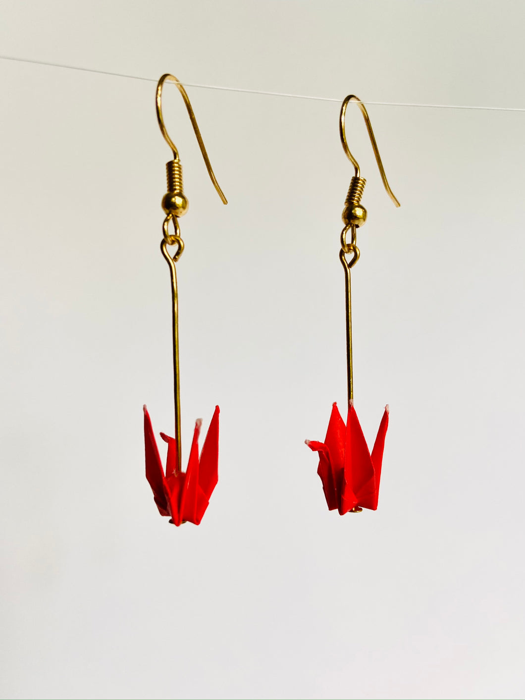 Red Crane Earrings