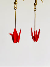 Load image into Gallery viewer, Red Crane Earrings