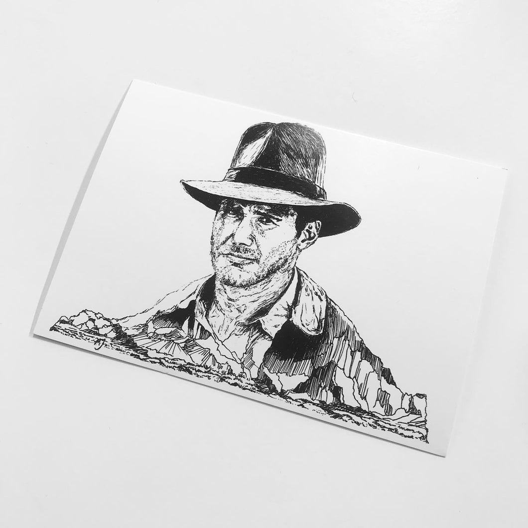 Mountain Portrait Print - Indiana Jones