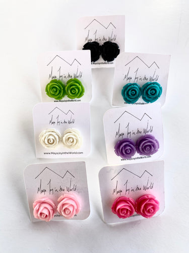 Stud Earrings - Rose Studs