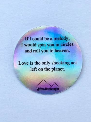 Holographic Poetry Sticker - 