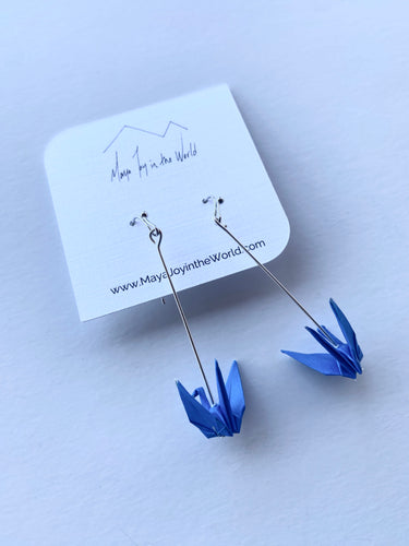 Blue Crane Earrings