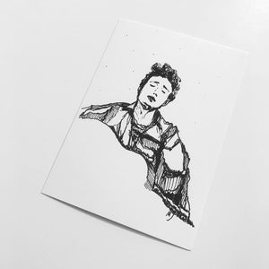 Mountain Portrait Print - Bob Dylan