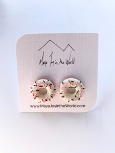 Stud Earrings - Mini Donut Studs