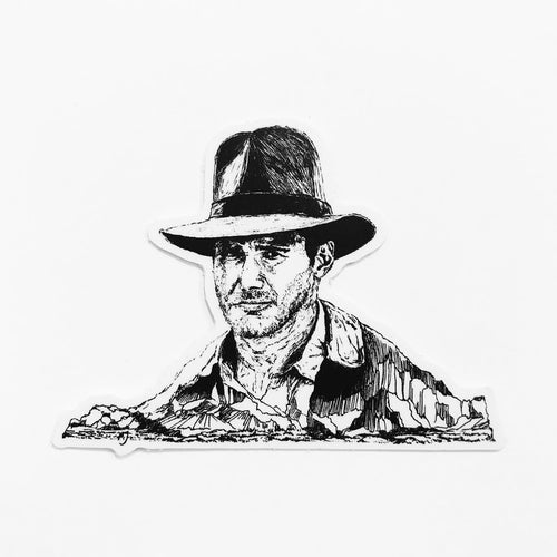 Mountain Portrait Sticker - Indiana Jones