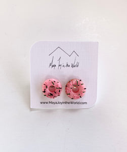 Stud Earrings - Mini Donut Studs