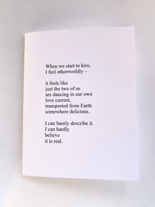 Poetry Card - "When We Start To Kiss"