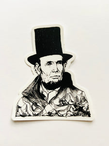 Mountain Portrait Sticker - Abraham Lincoln