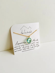 Birthstone Necklaces - March - Aquamarine