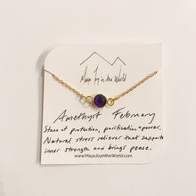 Load image into Gallery viewer, Birthstone Necklaces - February - Amethyst