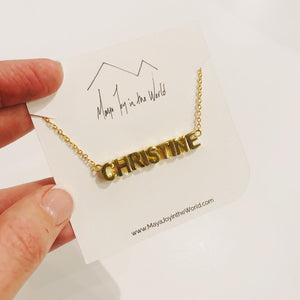 Gold-Plated Word Necklaces