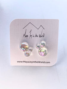 Stud Earrings -Translucent Bubble Studs