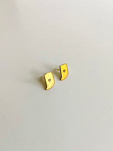 Stud Earrings - Brass