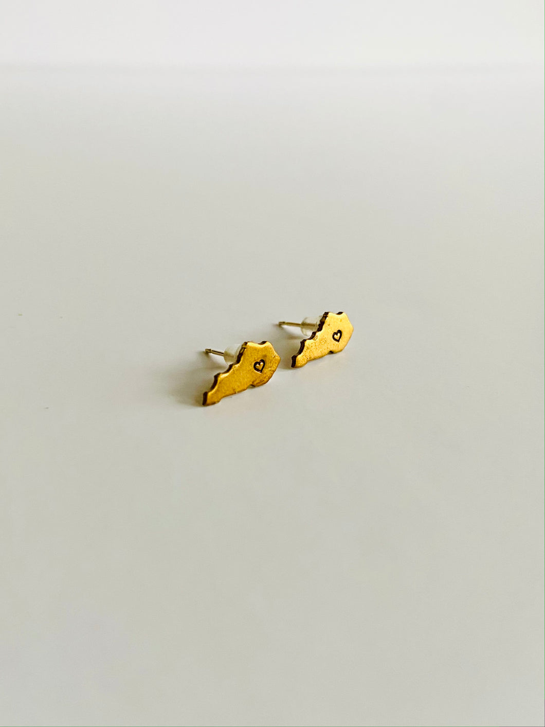 Stud Earrings - Brass