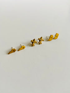 Stud Earrings - Brass