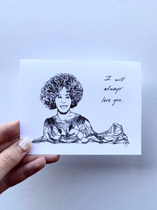 Mountain Portrait Card - Whitney Houston