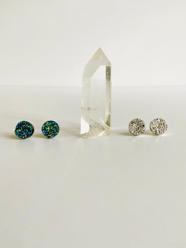 Stud Earrings - Druzy