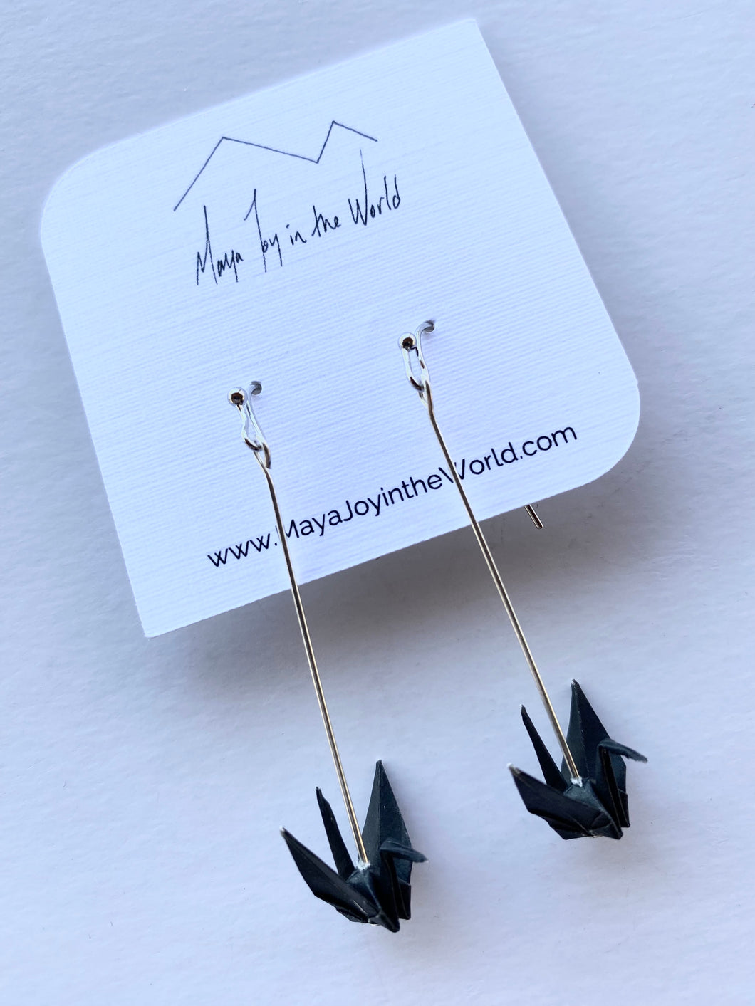 Black Crane Earrings