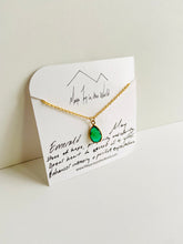 Load image into Gallery viewer, Birthstone Necklaces - May - Emerald